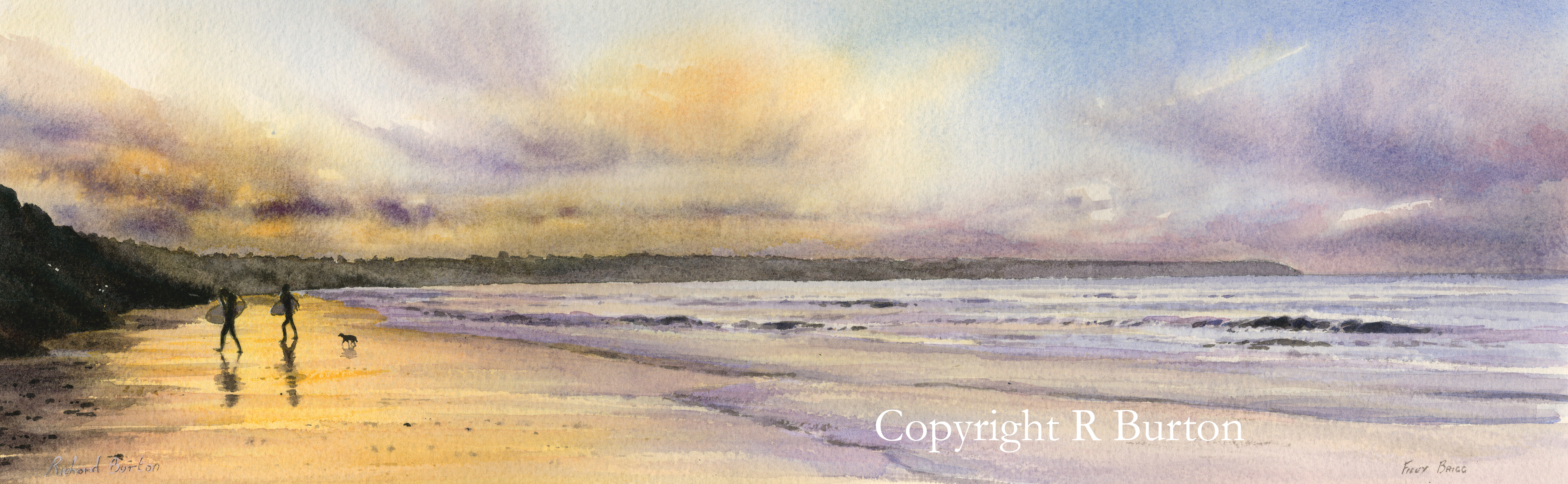 Sunset over Reighton Sands